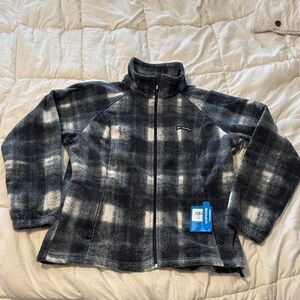 Columbia plaid fleece jacket